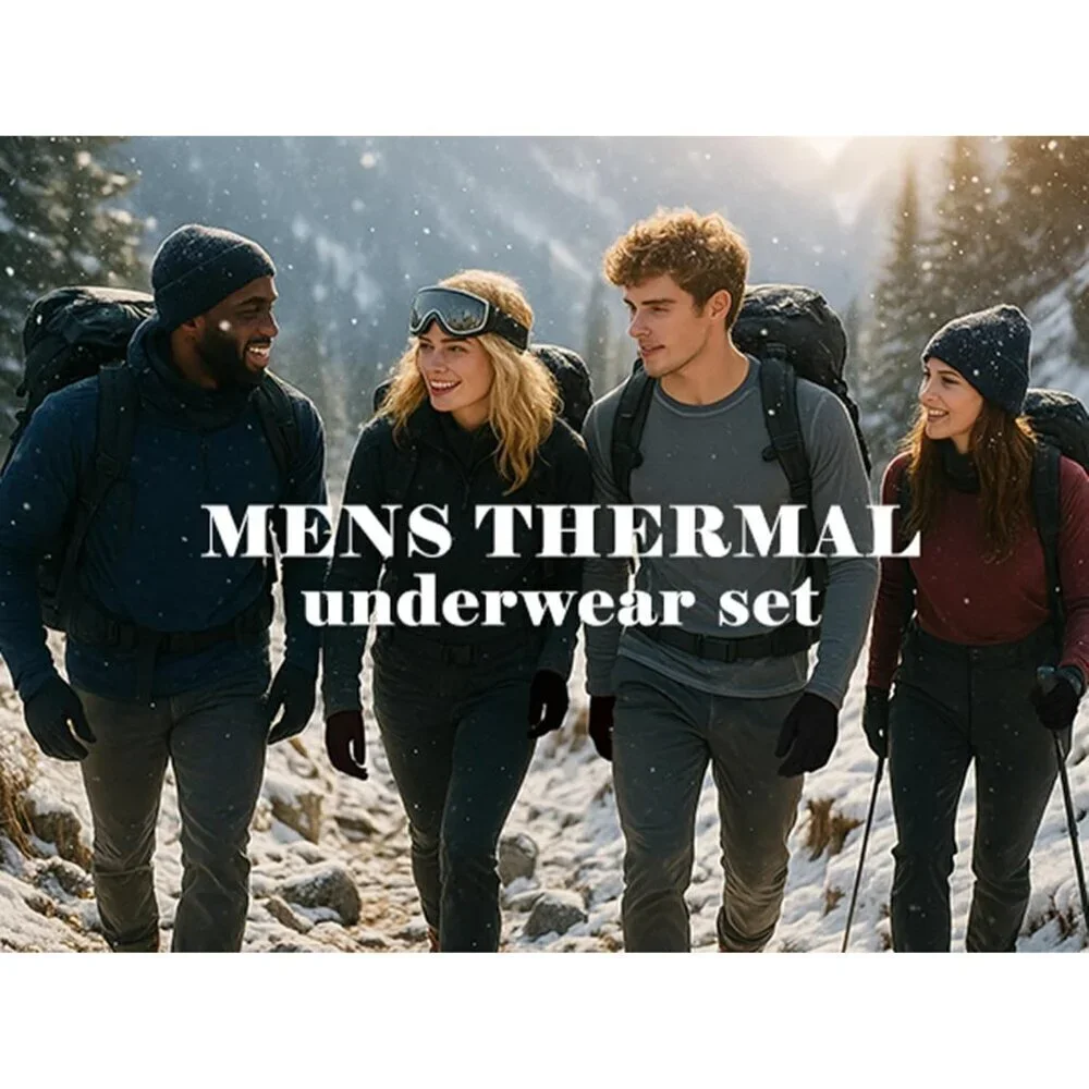 Men's Thermal Underwear Long Johns - Cold Weather Base Layer Set Elasticity Top